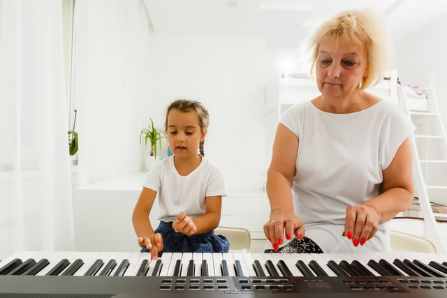 Get back to doing what you love like playing piano with grandchild
